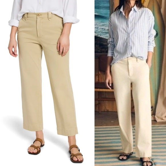 Faherty Coastline Stretch Chino Organic Cotton Pants Trousers Straight Leg Khaki - Picture 7 of 15
